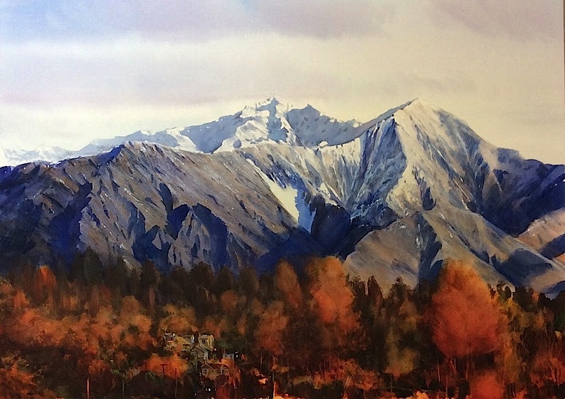 Four Peaks Geraldine NZ| Watercolour | McAtamney Gallery and Design Store | NZ